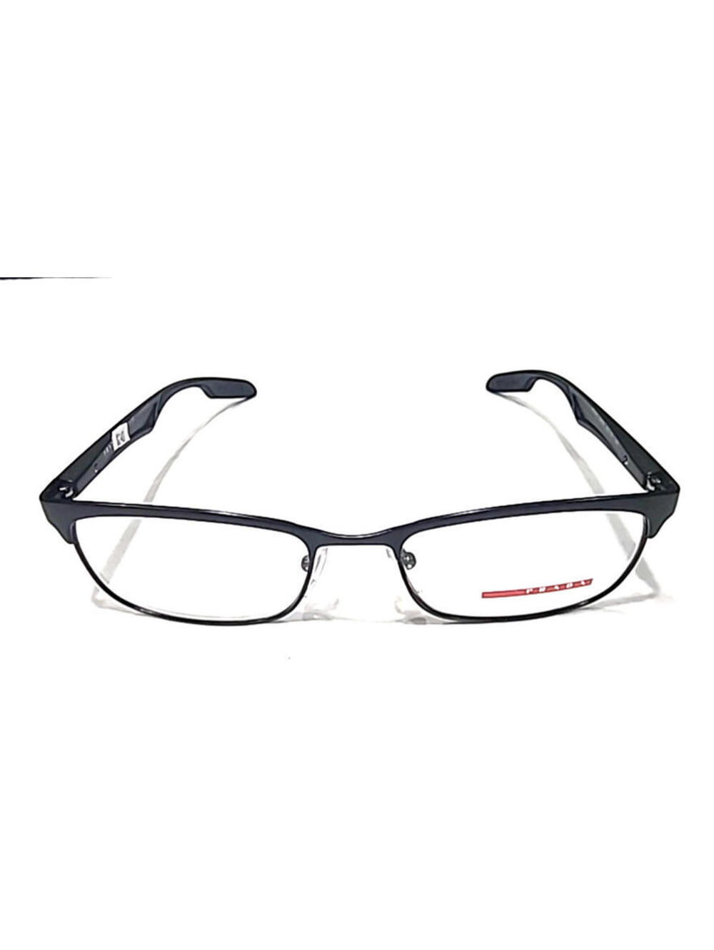 PRADA VPS54D IBO 101 Black Rectangle Eyeglasses 53-18 140 Case Cloth - Picture 3 of 10